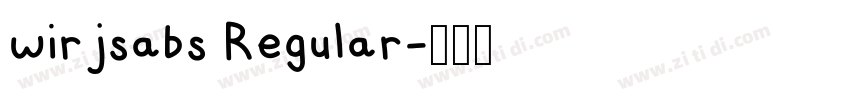wirjsabs Regular字体转换